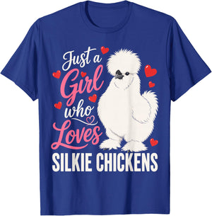 Girl Silkie Chicken Mom Backyard Hen Silkies T-Shirt - T-Shirt | Royal