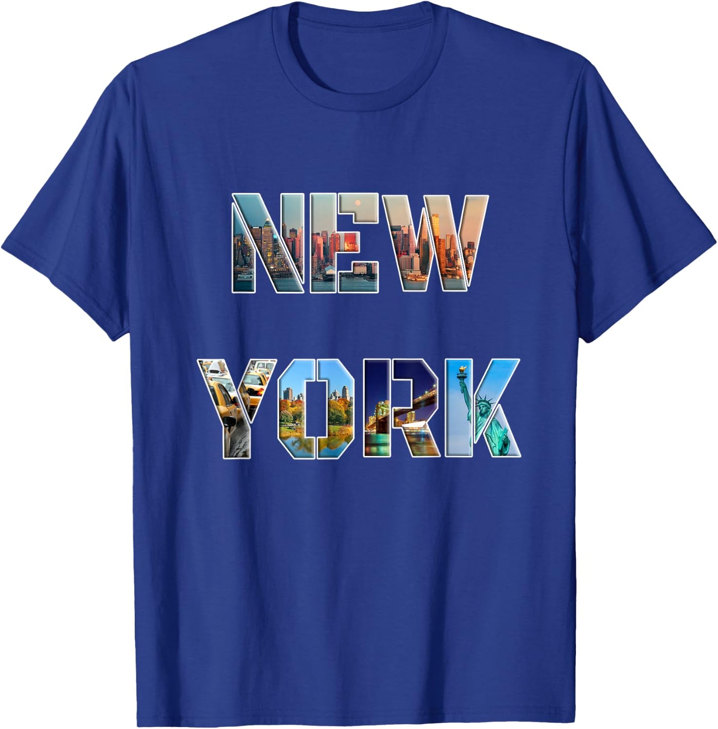 New York Modern Police Letter Images , Black, S T-Shirt - T-Shirt | Royal