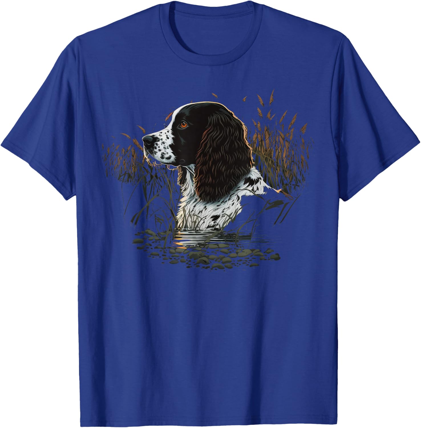Spaniel Hunter on English Springer Spaniel Game Hunting T-Shirt - T-Shirt | Royal
