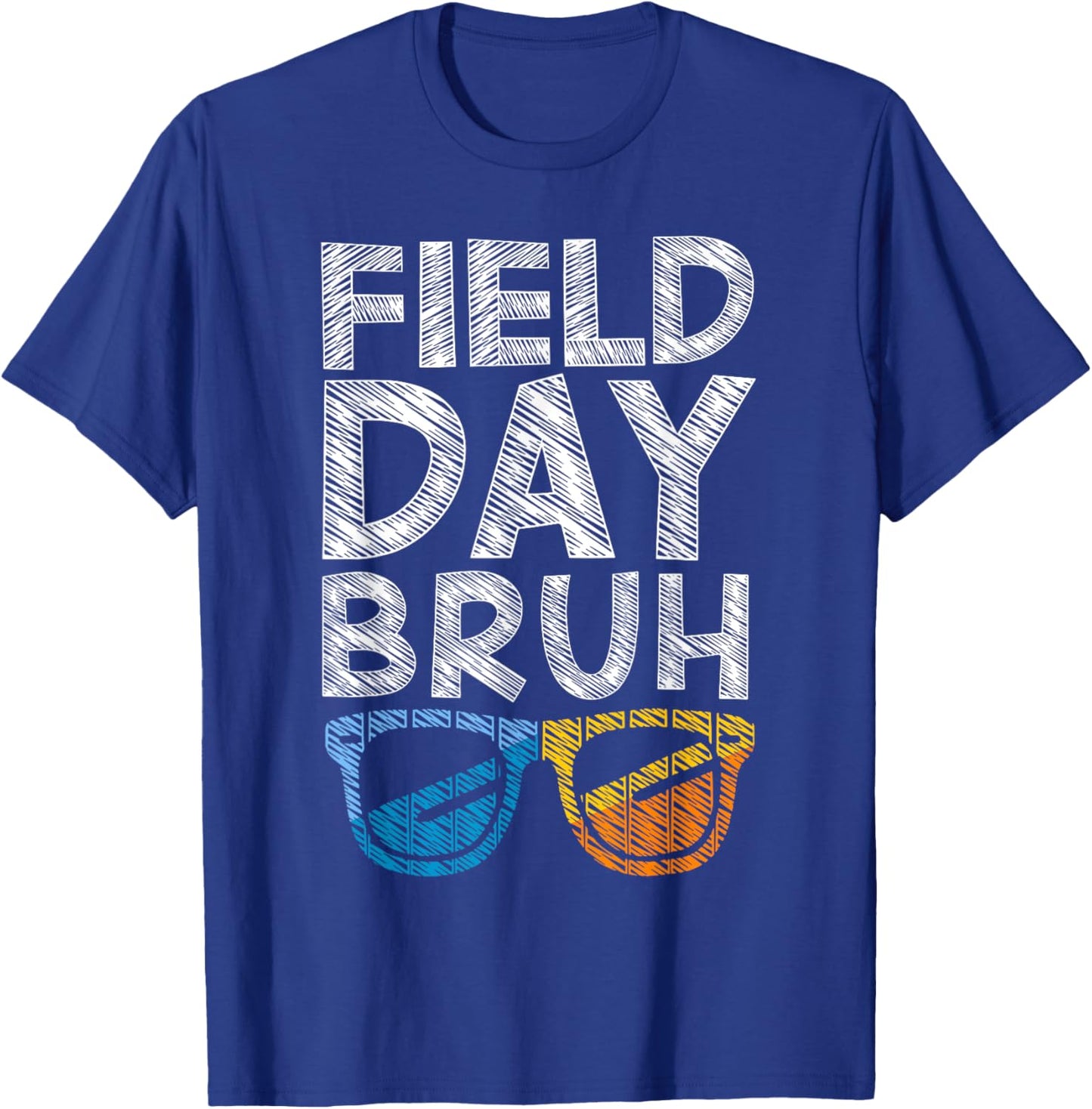 Vintage Field Day Bruh Fun Day Field Trip Student Teacher T-Shirt - T-Shirt | Royal