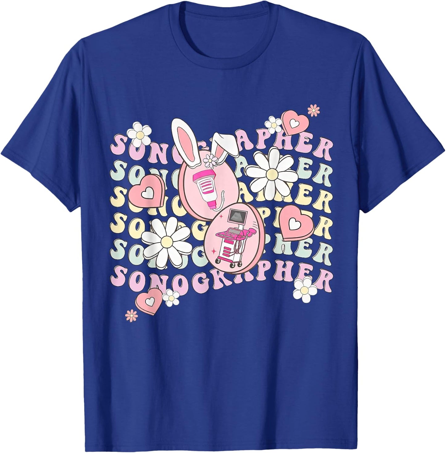 Sonographer Easter, Ultrasound Tech Technologist Easter T-Shirt - T-Shirt | Royal