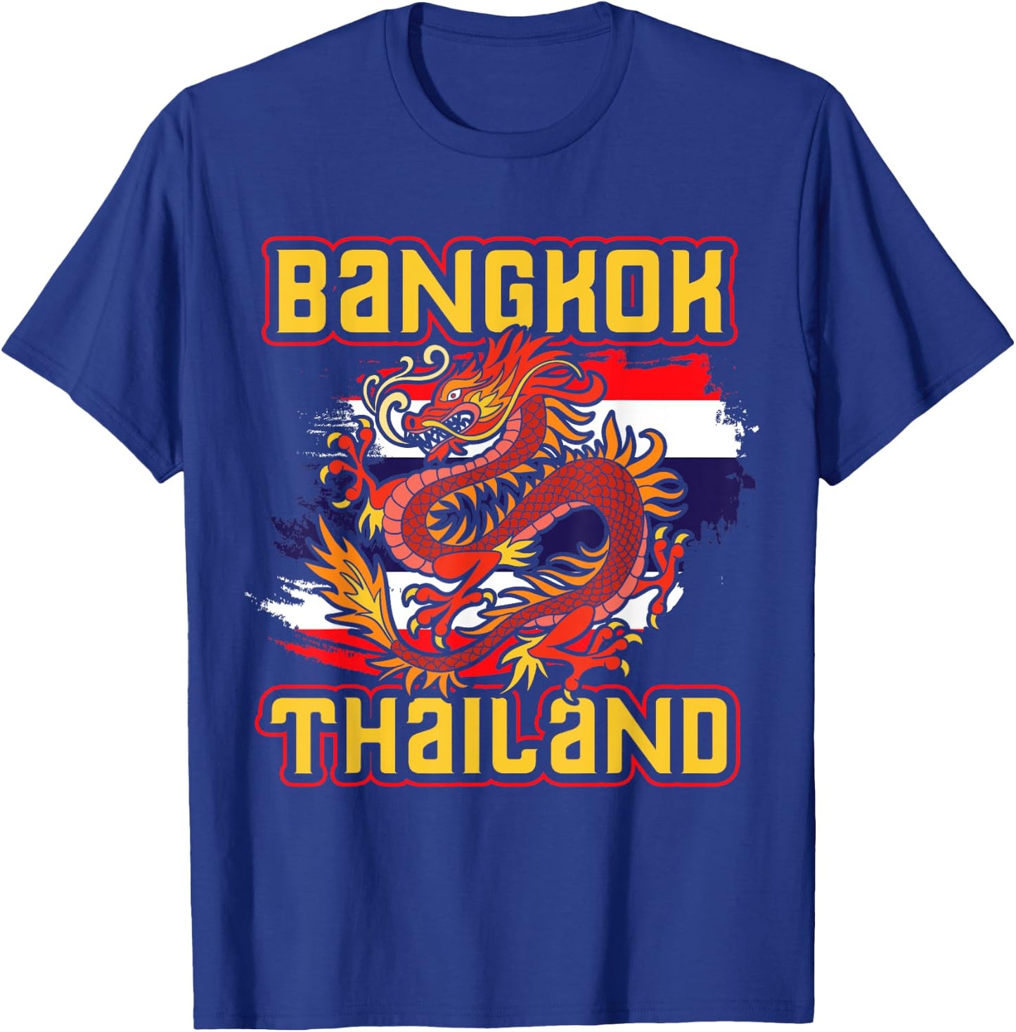 Bangkok Thai Flag Asia Dragon Thailand T-Shirt - T-Shirt | Royal