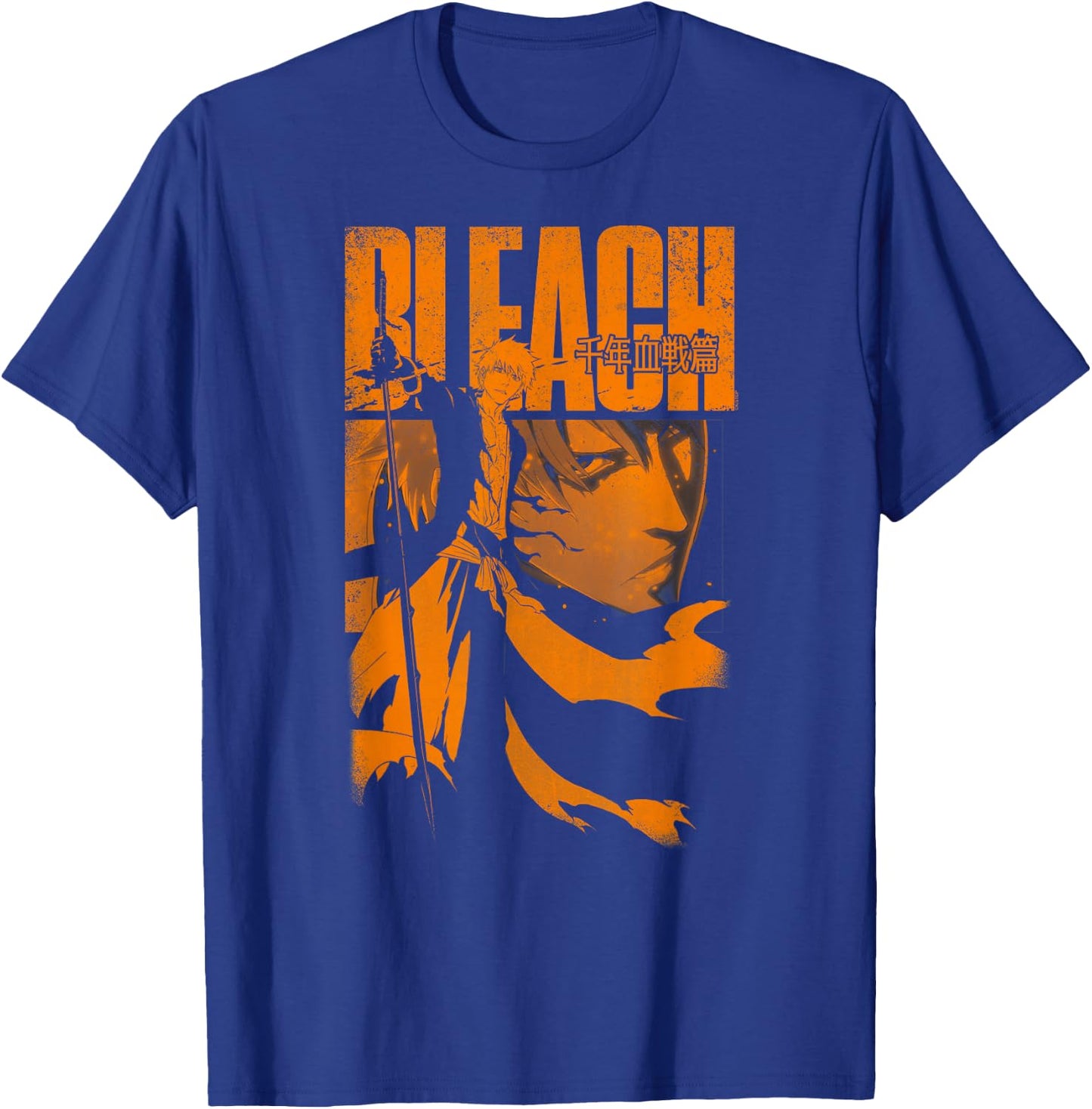BLEACH: Thousand Year Blood War Orange Ichigo Pose Anime , Black, S T-Shirt - T-Shirt | Royal