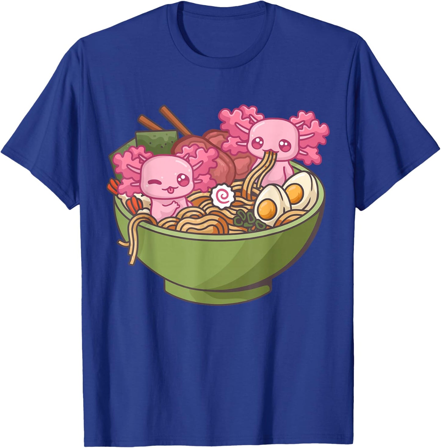 Axolotl Ramen Bowl Kawaii Anime T-Shirt - T-Shirt | Royal