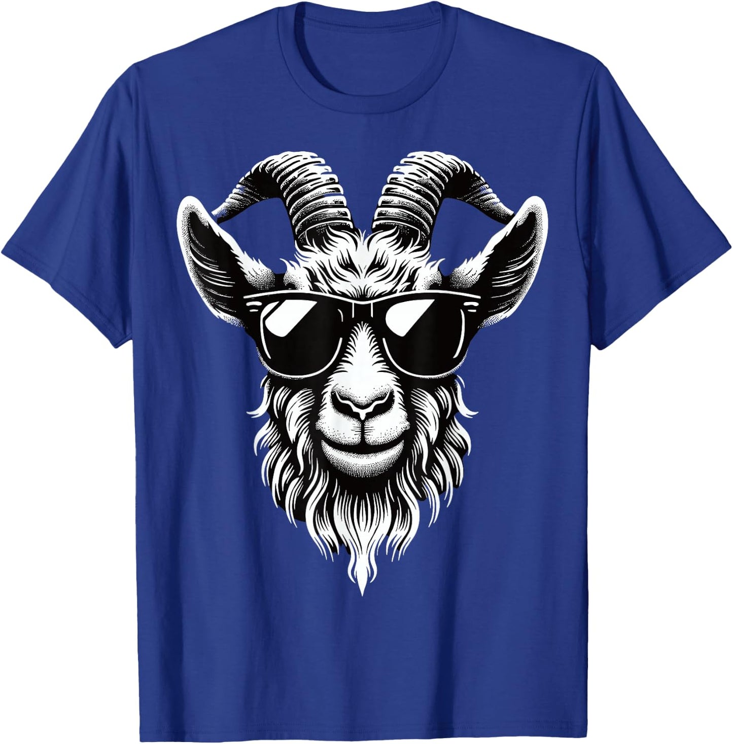 Goat with Sunglasses T-Shirt - T-Shirt | Royal