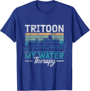 Tritoon My Water Therapy Pontoon Captain Tritoon Owner T-Shirt - T-Shirt | Royal