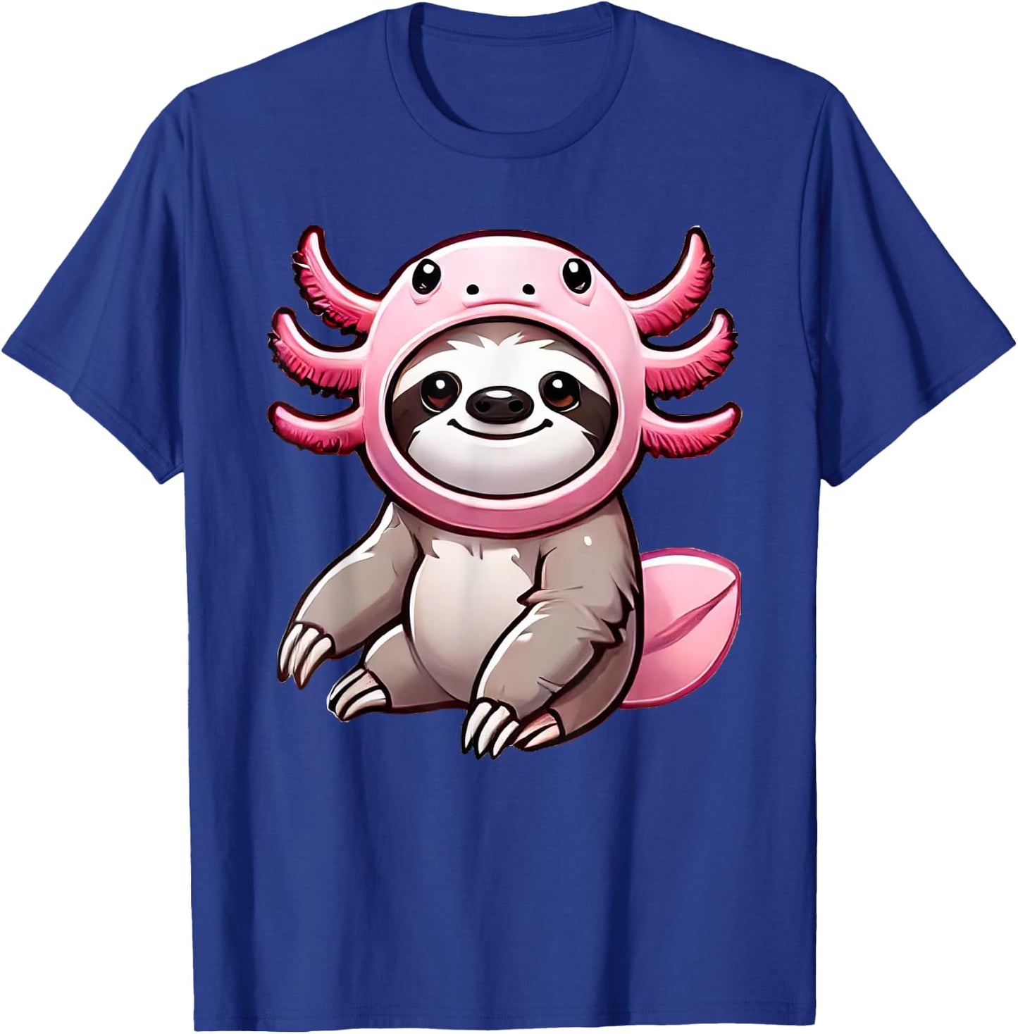 Kawaii Sloth Axolotl Costume T-Shirt - T-Shirt | Royal