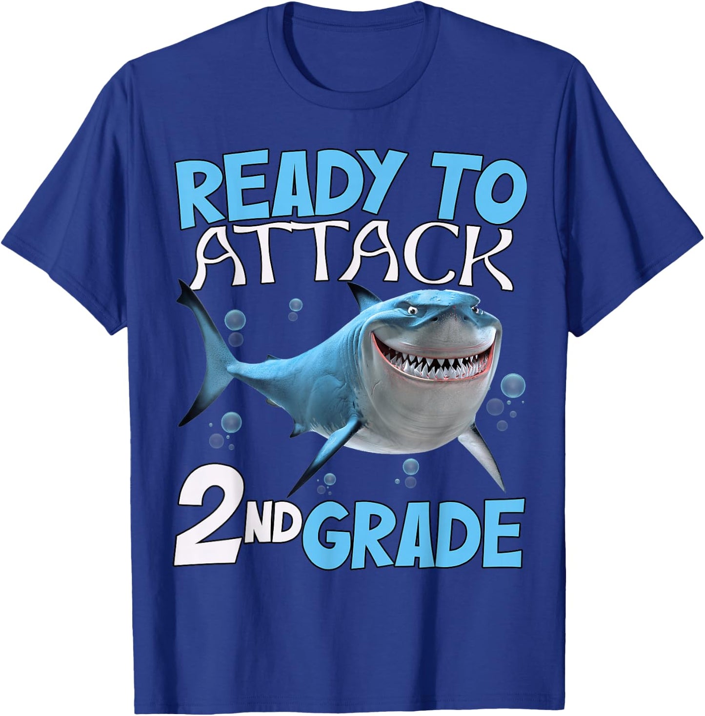 Shark Ready To Attack kids 2nd Grade Second funny 1st day T-Shirt - T-Shirt | Royal