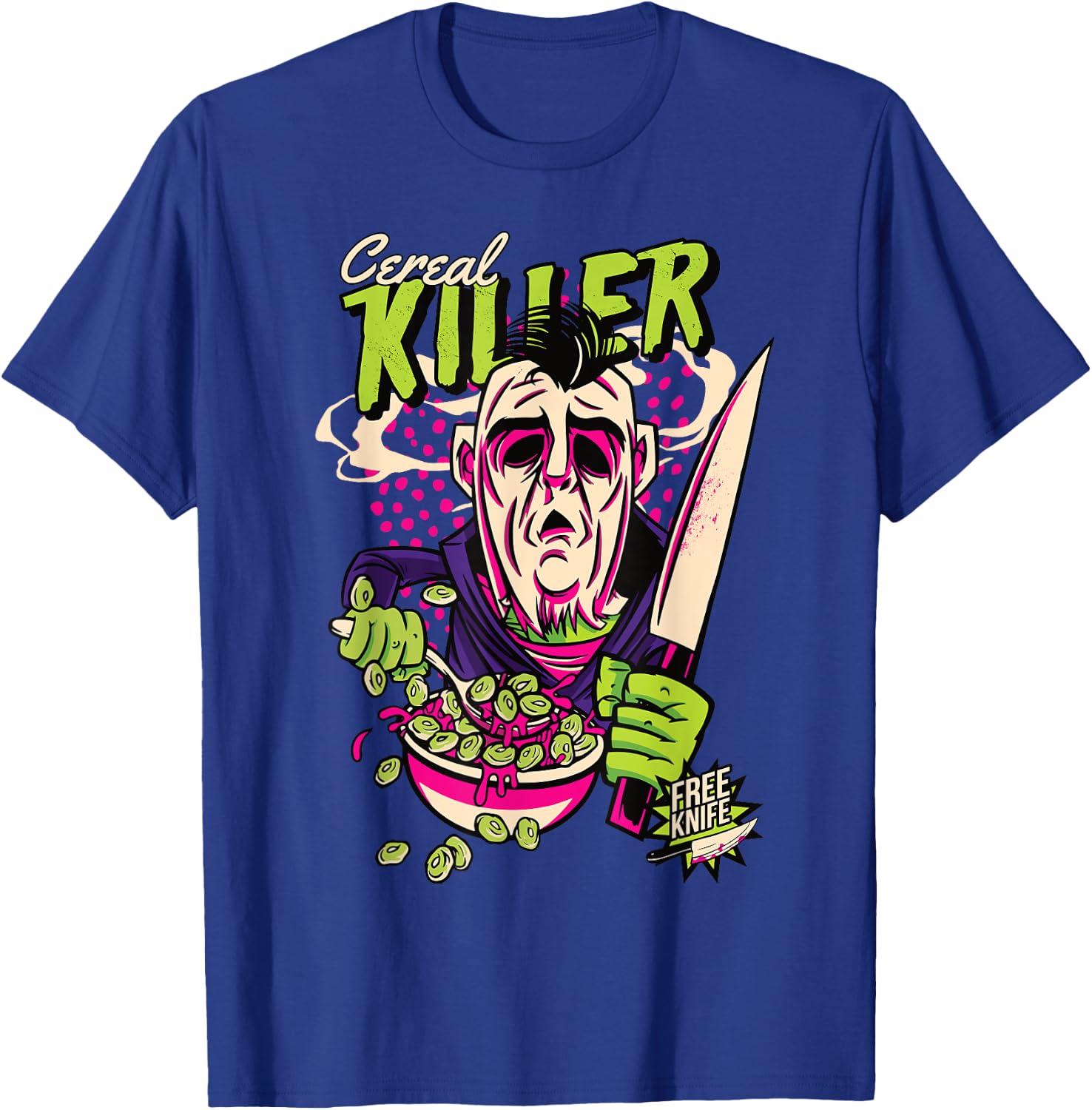Müsli Killer Retro Horror Serienmörder Dark Humor Comic T-Shirt - T-Shirt | Royal