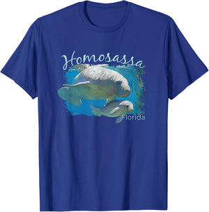 Homosassa Florida Love The Manatees T-Shirt - T-Shirt | Royal