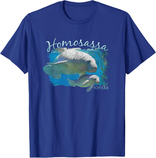 Homosassa Florida Love The Manatees T-Shirt - T-Shirt | Royal