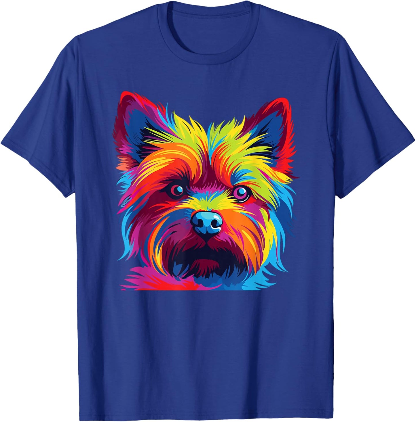 Watercolor Colorful Norwich Terrier Dog T-Shirt - T-Shirt | Royal