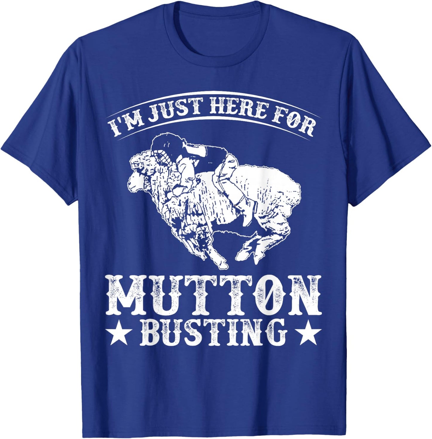Mutton Busting Rodeo Vest Sheep Rider Mutton Buster T-Shirt - T-Shirt | Royal
