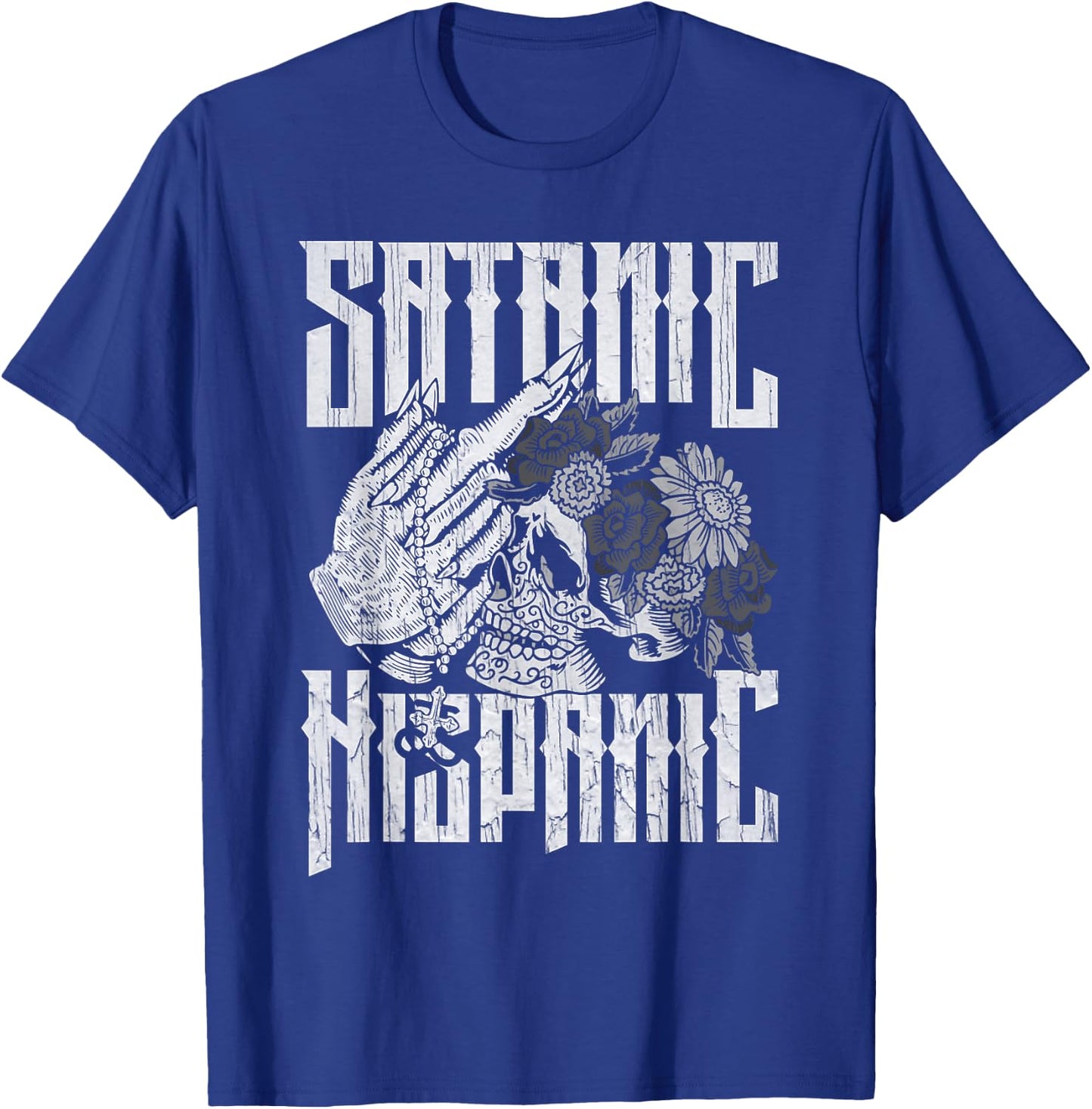 Satanic Hispanic Pentagram Mexican Occult Baphomet T-Shirt - T-Shirt | Royal