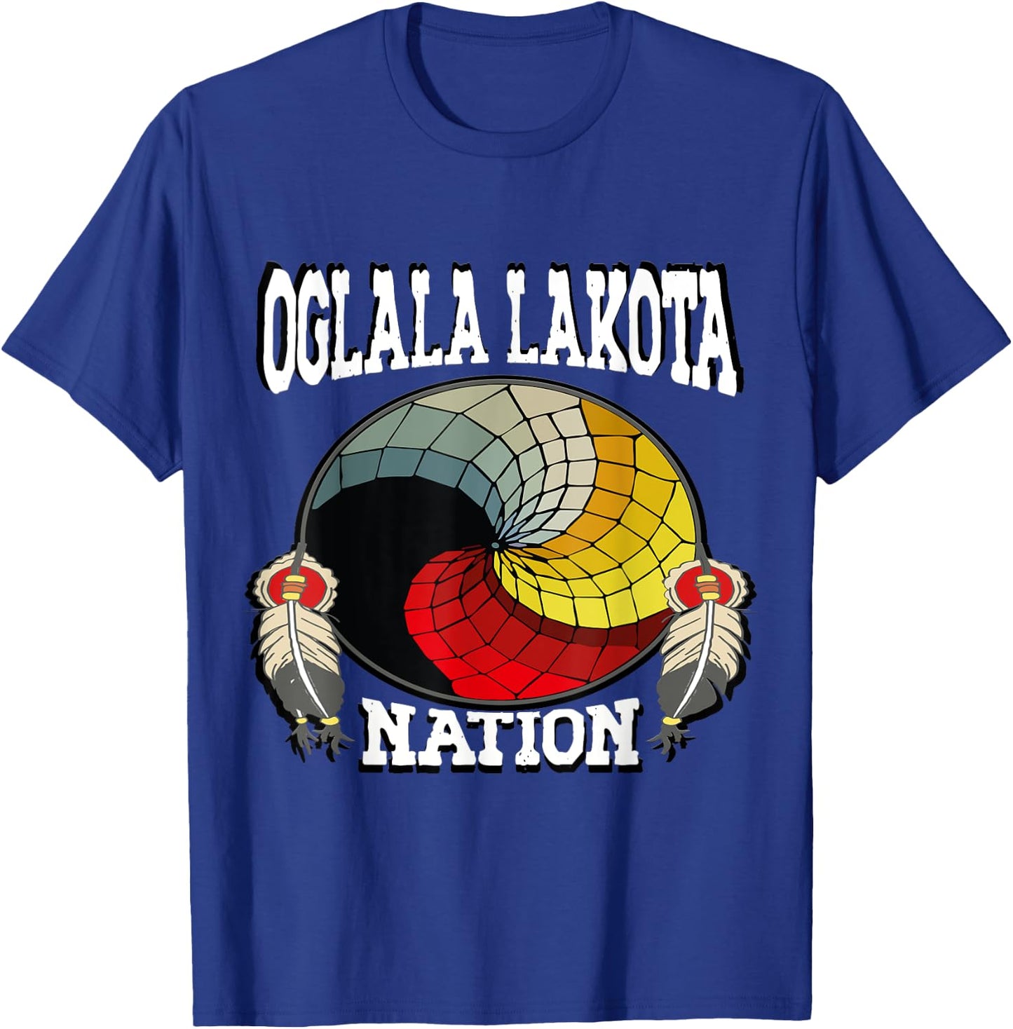Native American Nation Medicine Wheel Oglala Lakota , Black, S T-Shirt - T-Shirt | Royal