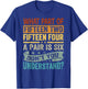 What Part Of - Fifteen Two, Fifteen Four, A Pair Is Six T-Shirt - T-Shirt | Royal