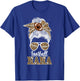 Football Nana Messy Bun Nana Of A Football Player T-Shirt - T-Shirt | Royal