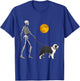 Old English Sheepdog Skeleton Dog Walking Halloween Costume T-Shirt - T-Shirt | Royal