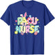 Retro Groovy PACU Nurse Bunny Ear Funny Easter Gifts T-Shirt - T-Shirt | Royal