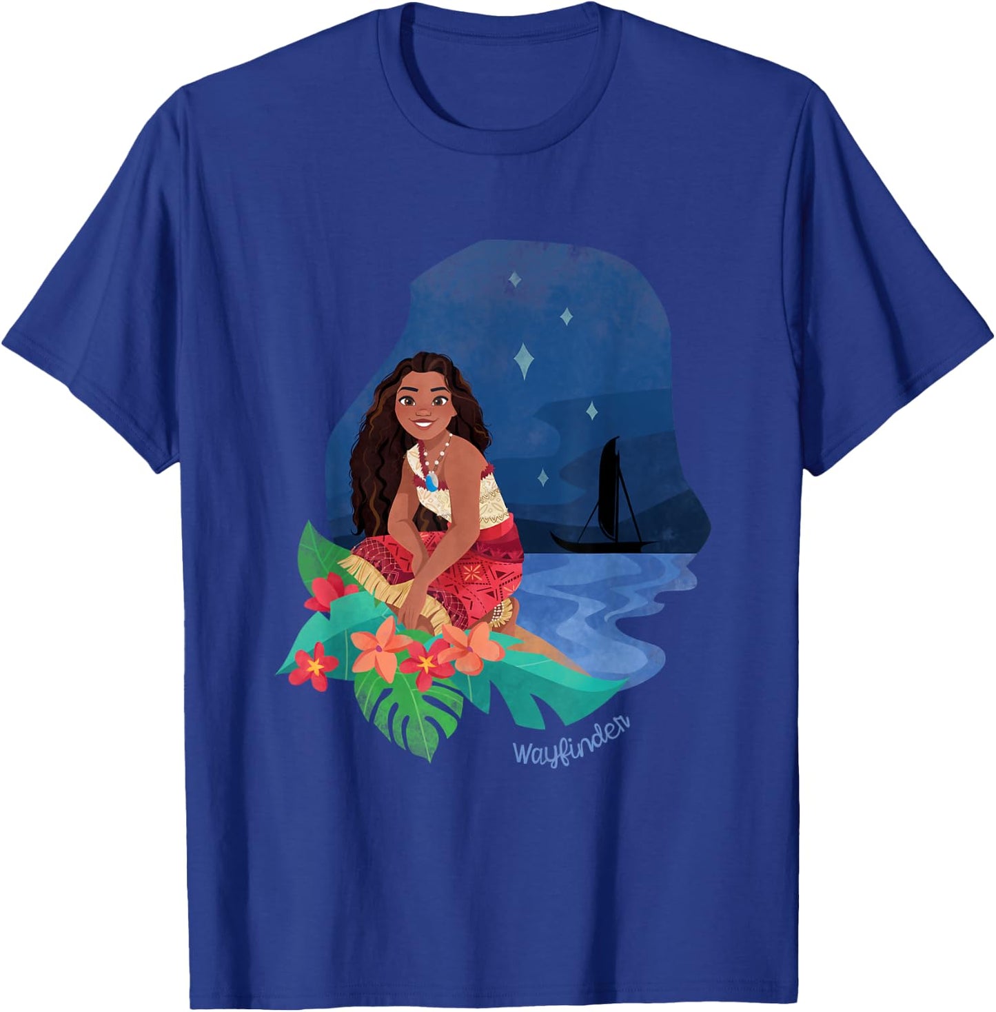 Disney Moana 2 Oceania Wayfinder Midnight Moana , Black, S T-Shirt - T-Shirt | Royal