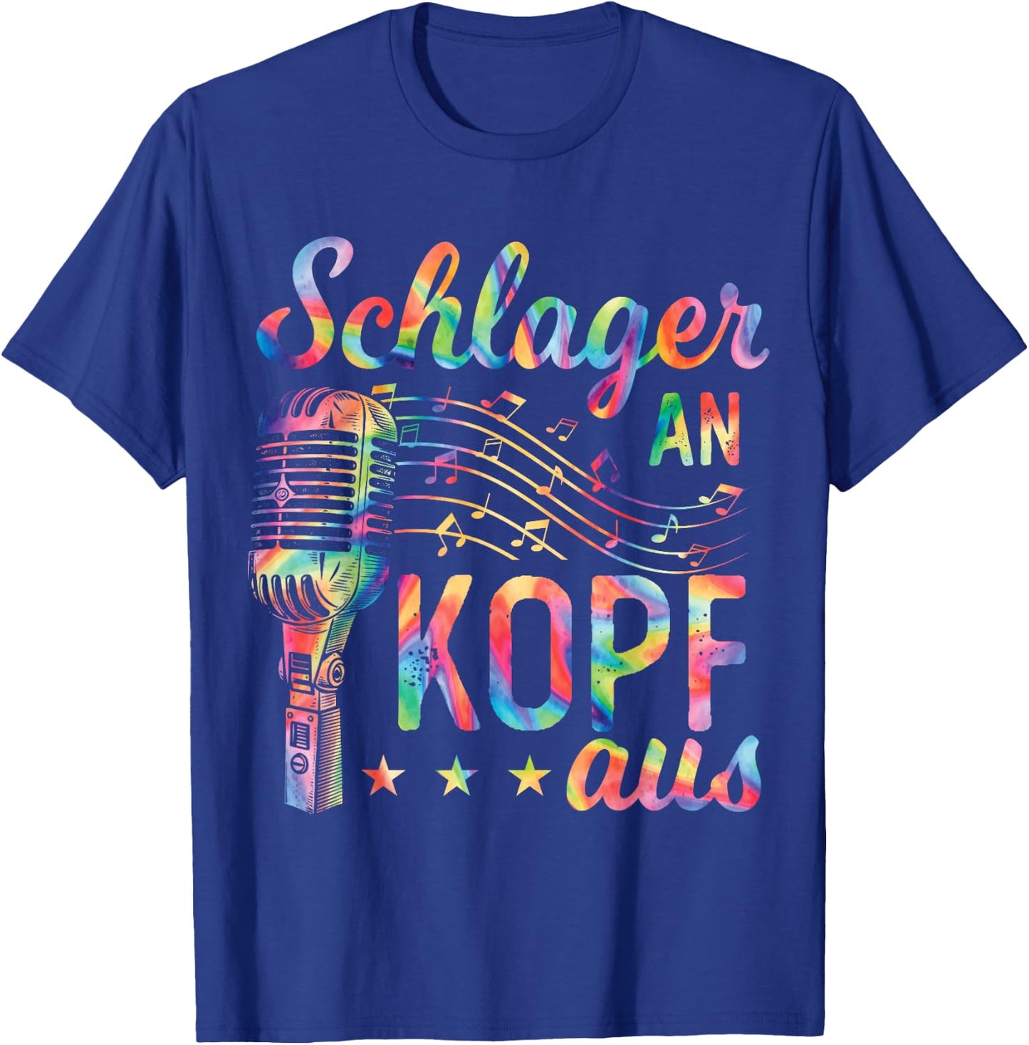 Schlager An Kopf Aus Schlageroutfit Schlagerparty , black T-Shirt - T-Shirt | Royal