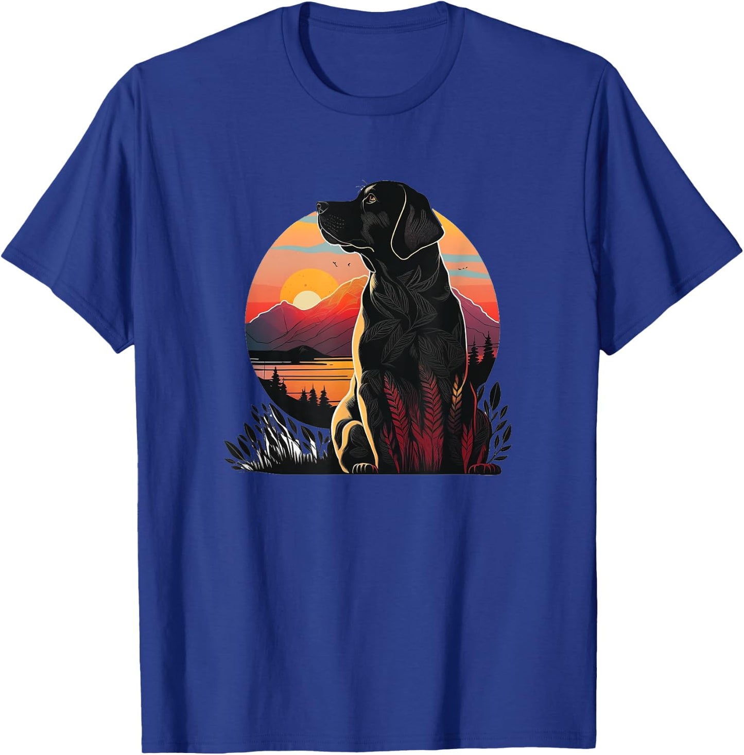 Cute Black Lab Black Labrador Retriever Puppy Dog Mom Animal Women Girls Kids T-Shirt - T-Shirt | Royal