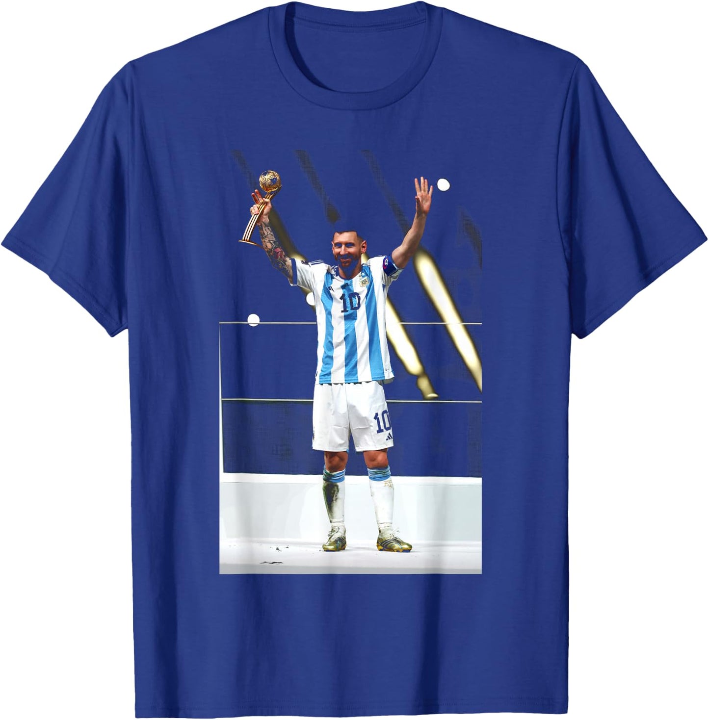 Lionel Messi Argentinien 2022 Katar Weltmeisterschaft Sieger Fußball T-Shirt - T-Shirt | Royal