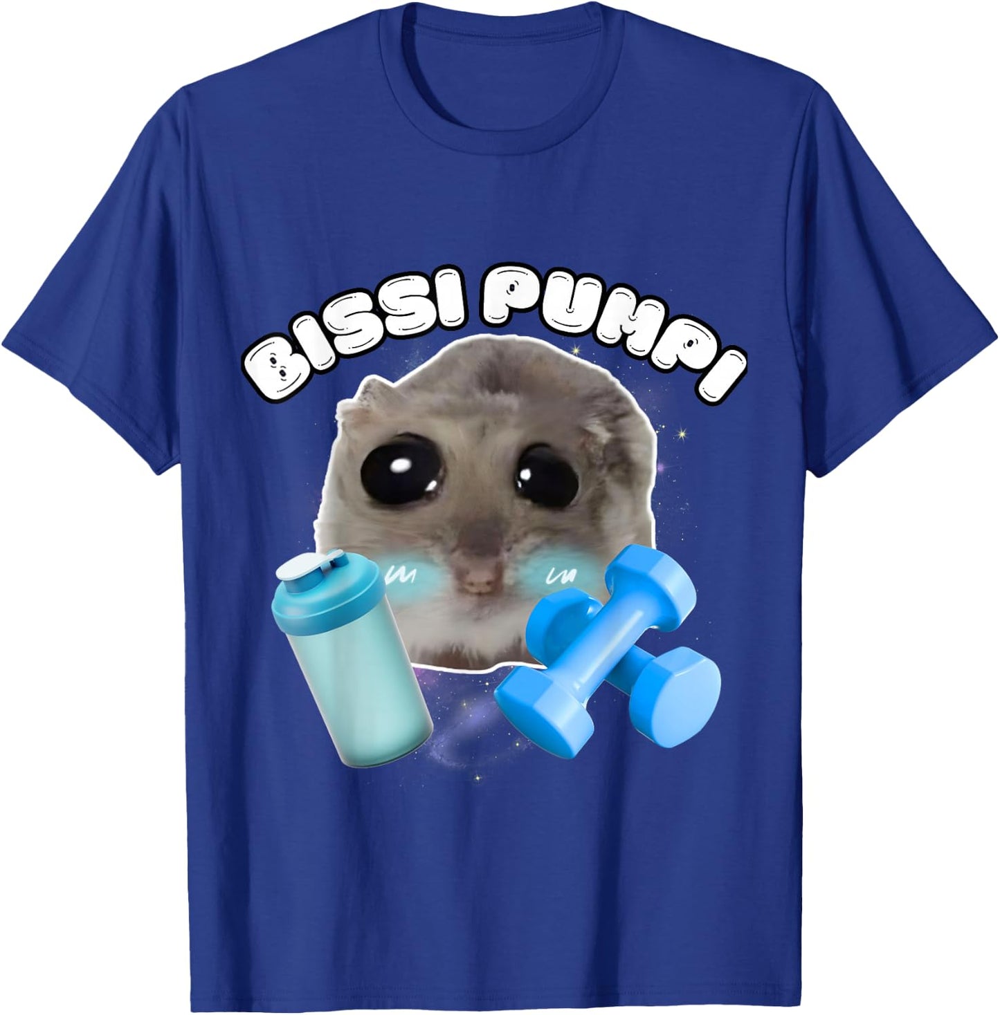 Bissi Pumpi Funny Sad Hamster Cute Hamstie , black T-Shirt - T-Shirt | Royal