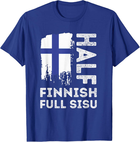FUnny trendy gift Half Finnish Full Sisu -Adults Black Small T-Shirt - T-Shirt | Royal