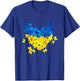 Butterfly Heart Ukraine Flag Ukrainian Ukrainian , black T-Shirt - T-Shirt | Royal