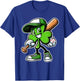 Dabbing Shamrock Baseball Boys Girls St Patricks Day T-Shirt - T-Shirt | Royal