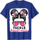 Tackle Breast Cancer Awareness Football Shirt Kid Youth Girl T-Shirt - T-Shirt | Royal
