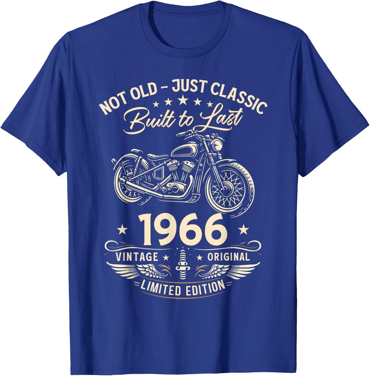 60. Geburtstag Mann Geschenk Motorrad Motorradfahrer 1966 T-Shirt - T-Shirt | Royal