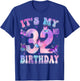 It's My 32nd Birthday Butterfly Theme 32 Year Old Party Girl T-Shirt - T-Shirt | Royal