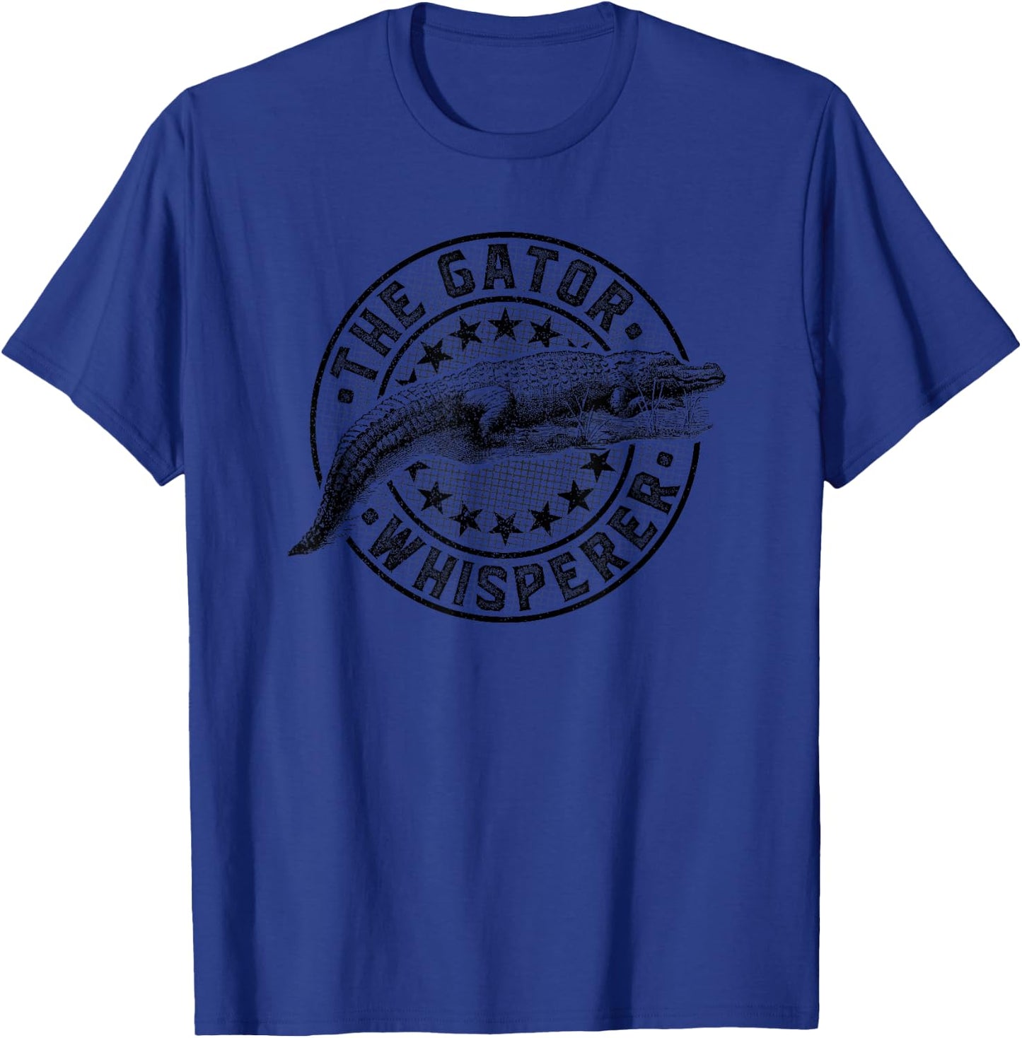 Gator Whisperer, Vintage Alligator Crocodile Hunting T-Shirt - T-Shirt | Royal