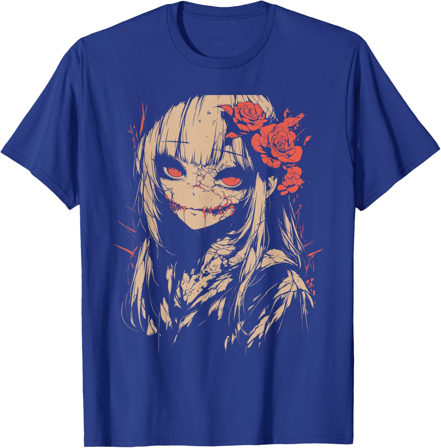 Horror Anime Manga | Japan Japanese Creepy Kawaii Goth , black T-Shirt - T-Shirt | Royal