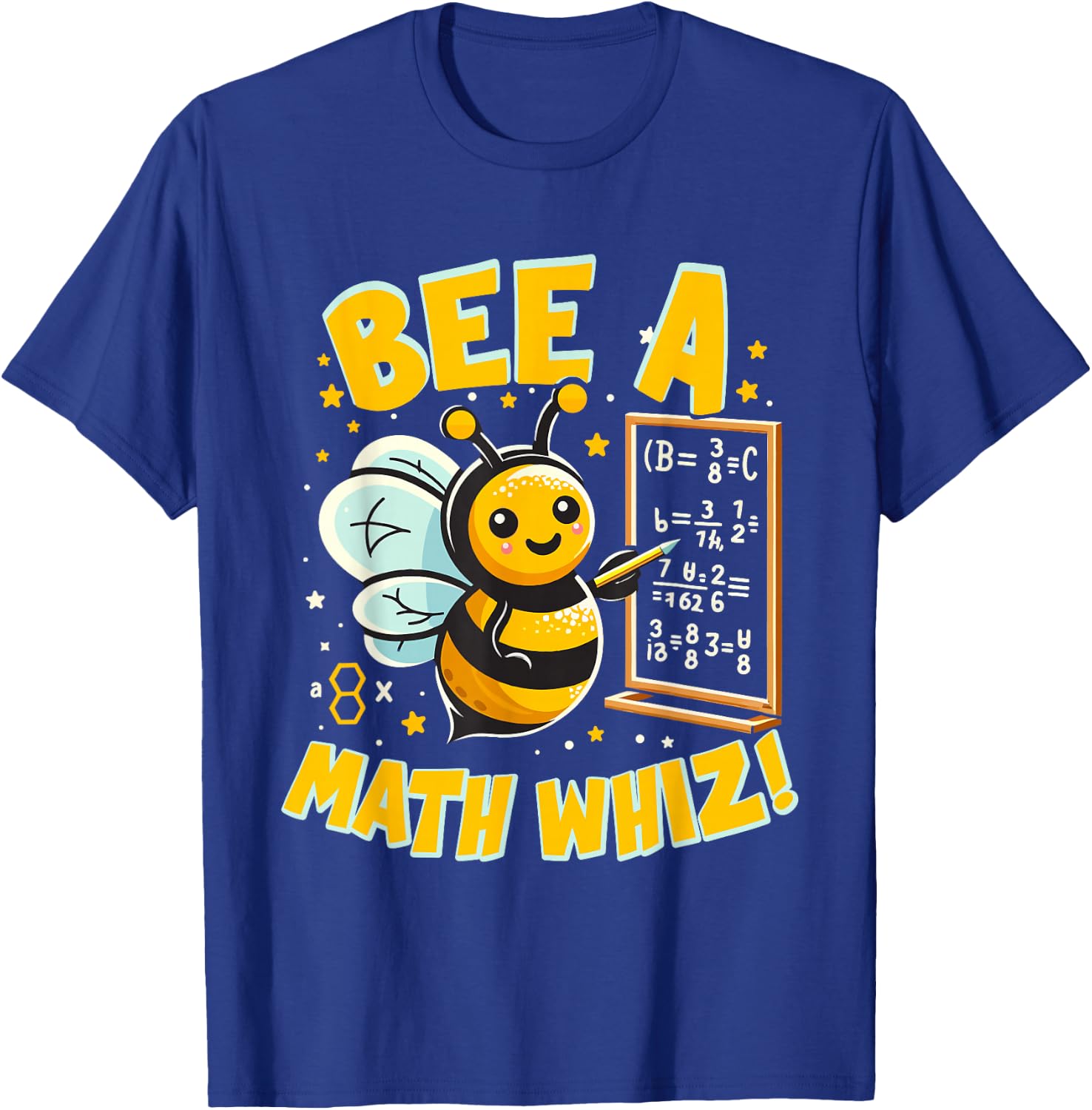 Bee a Math Whiz! Educational Bee Math T-Shirt - T-Shirt | Royal