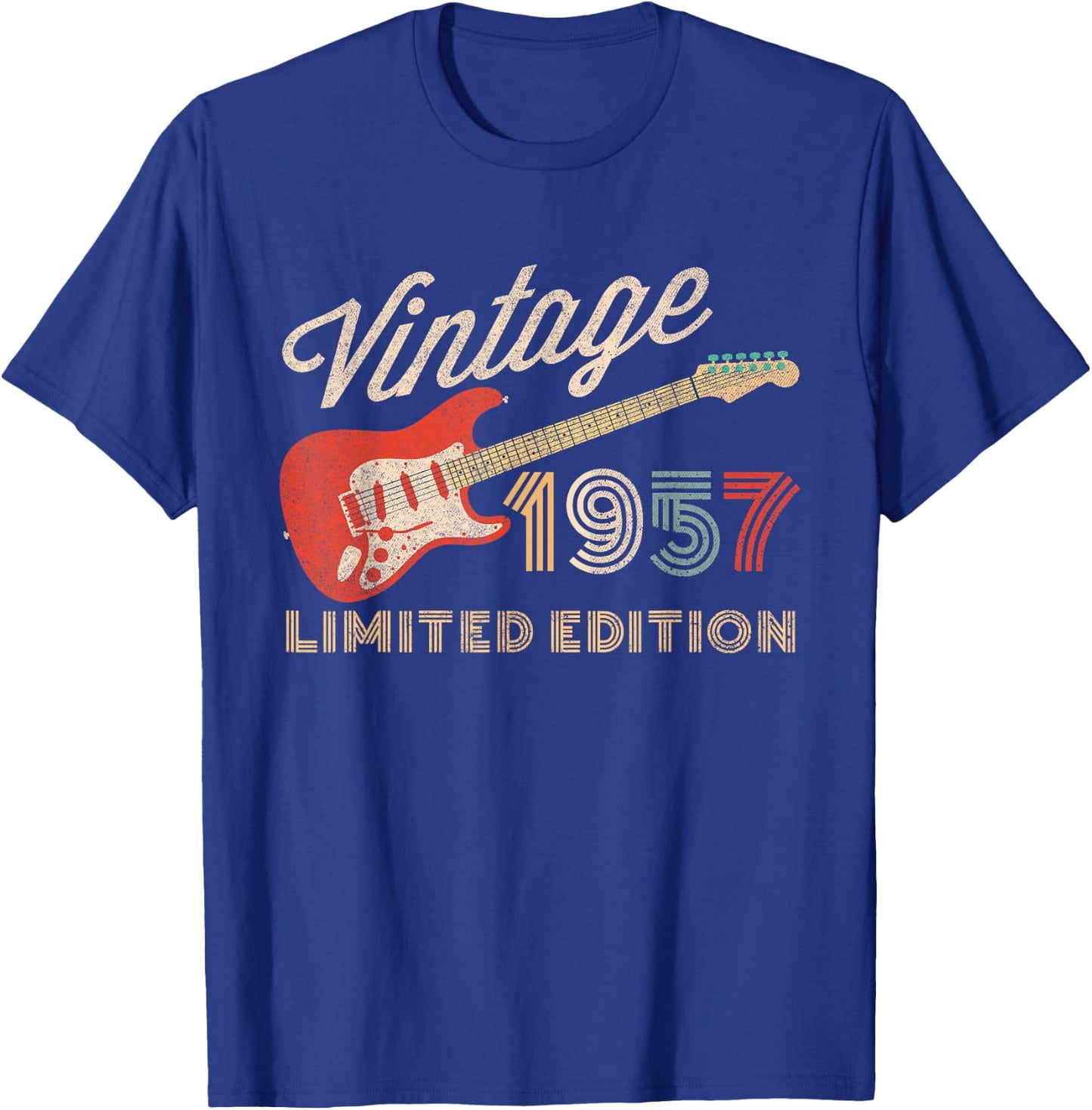 Vintage 1957 Limited Edition Gitarre Geburtsjahr Geburtstag T-Shirt - T-Shirt | Royal
