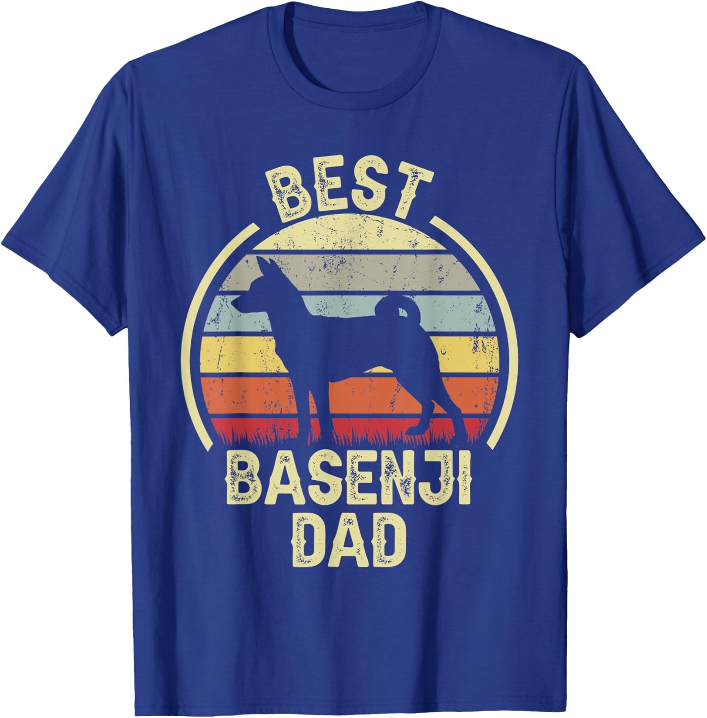 Best Dog Father Dad - Vintage Basenji T-Shirt - T-Shirt | Royal