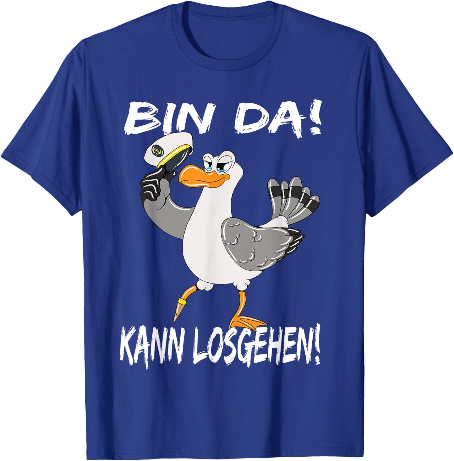Captain Seagull Baltic Sea North Sea Holiday Bin Da Kann Losgehen , black, s T-Shirt - T-Shirt | Royal