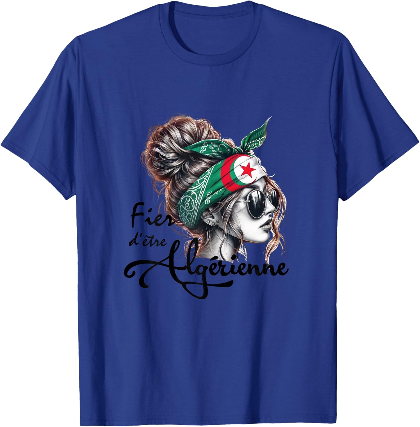 Proud to be Algerian Woman Girl Gift Algerian Flag , white, Female X-Small T-Shirt - T-Shirt | Royal