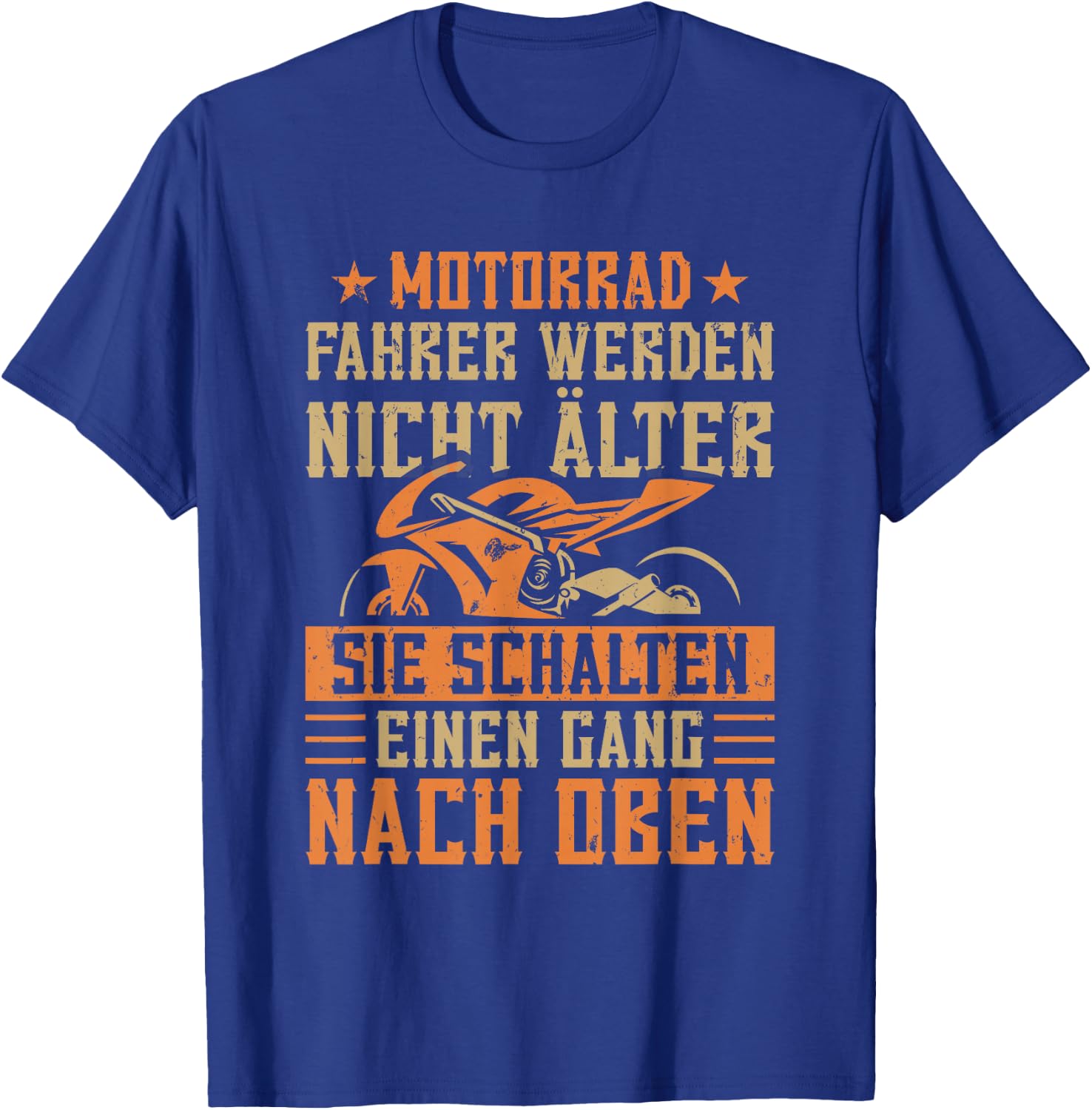 Motorrad Biker Motorradfahrer Schalten Einen Gang Hoch T-Shirt - T-Shirt | Royal