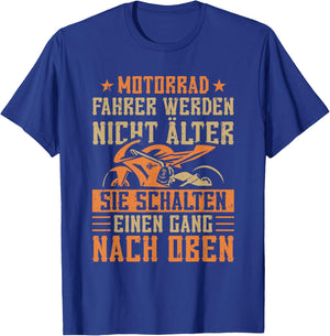Motorrad Biker Motorradfahrer Schalten Einen Gang Hoch T-Shirt - T-Shirt | Royal
