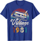 Vintage 1981 Birthday 44 Years Cassette Pencil , Black, S T-Shirt - T-Shirt | Royal