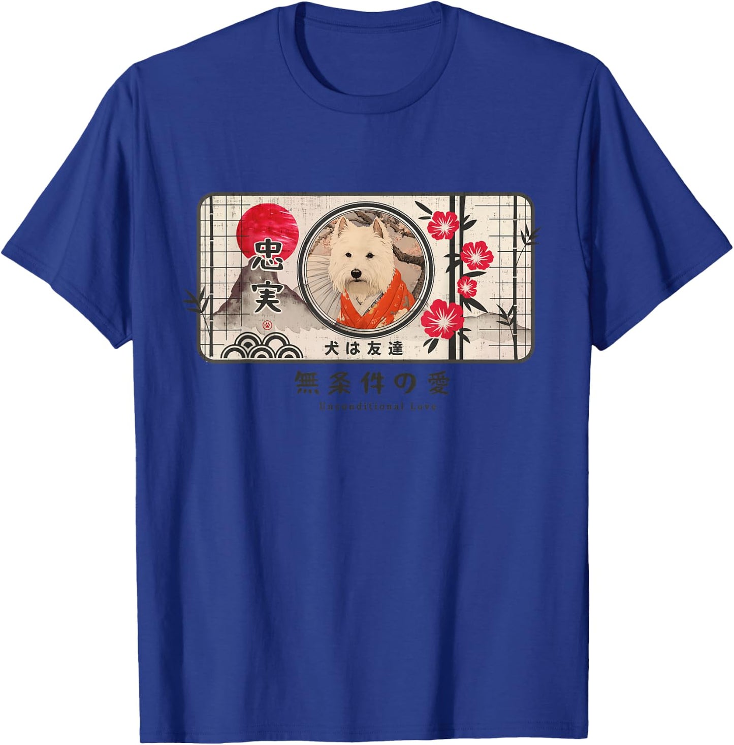 West Highland White Terrier Westie Japanese Dog Loyal Pet T-Shirt - T-Shirt | Royal