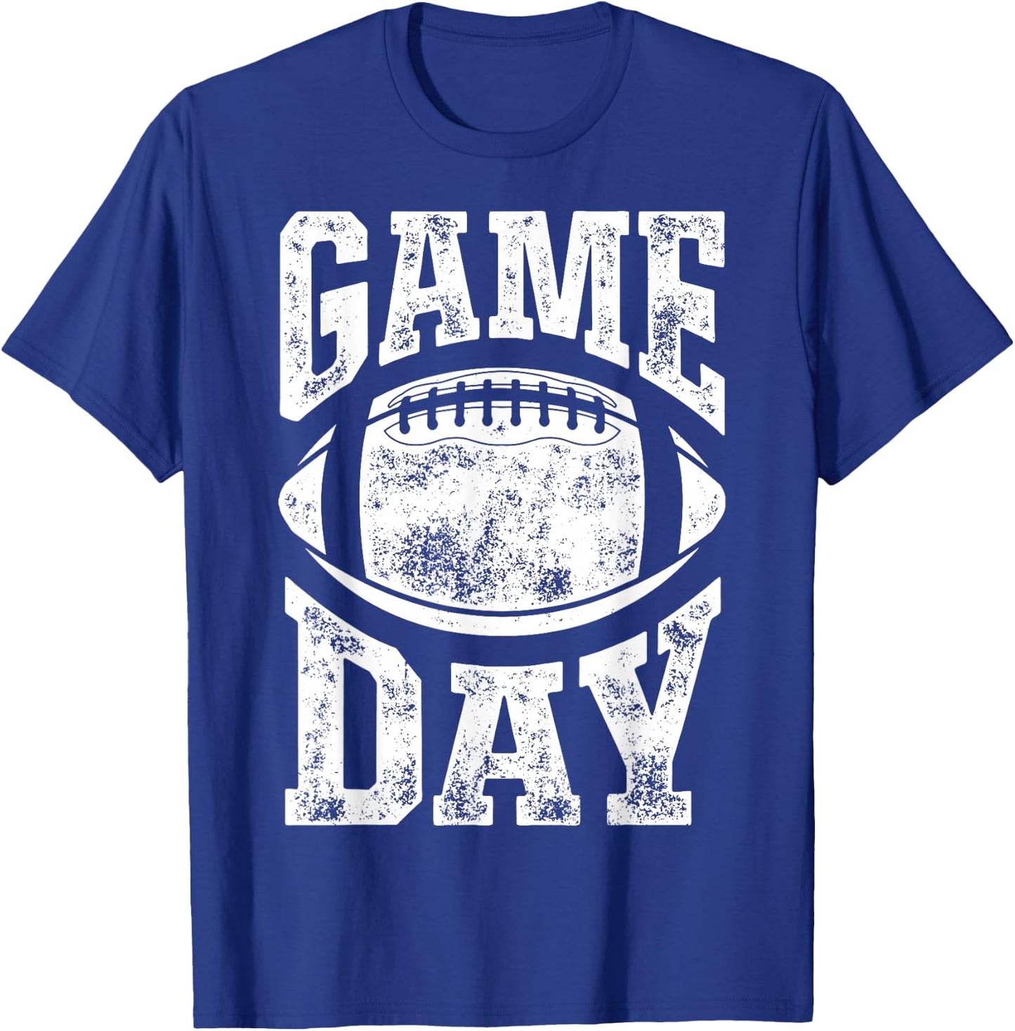 Game Day Football Season Funny Men Team Sports Vintage T-Shirt - T-Shirt | Royal