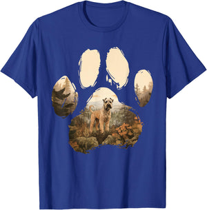 Soft Coated Wheaten Terrier Mountain Paw Design Dog Mom Dad Women Kids T-Shirt - T-Shirt | Royal
