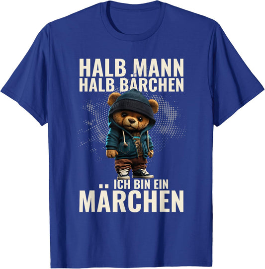 Bear Half Man Half Bear Fairy Tale Funny T-Shirt - T-Shirt | Royal