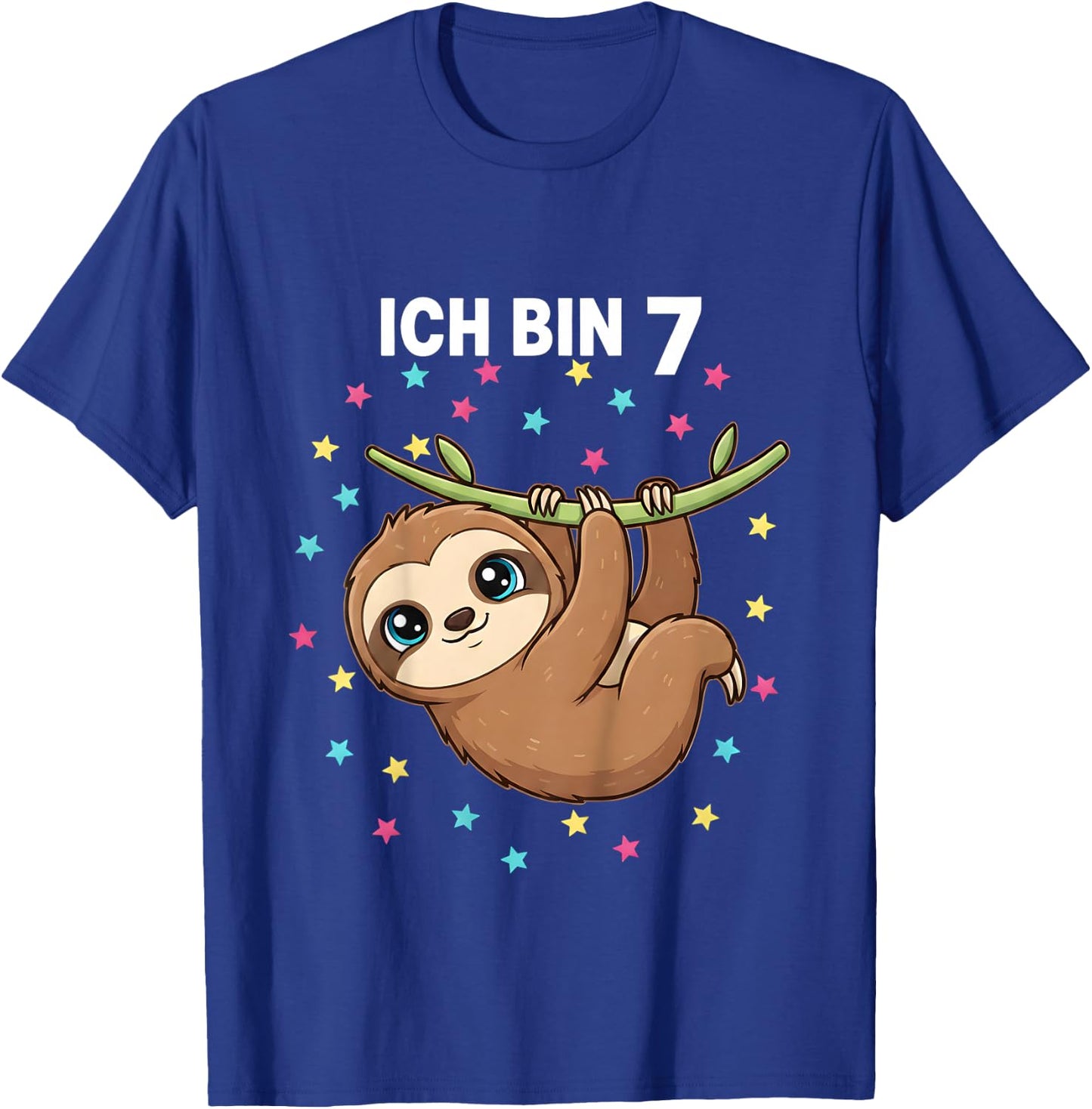 Ich Bin 7 - Süßes Faultier Kindergeburtstag Junge Mädchen T-Shirt - T-Shirt | Royal