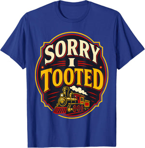 Model Train Lover Railroad I Tooted Funny Locomotive T-Shirt - T-Shirt | Royal